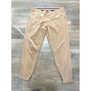 PRIMO Zip Ankle Jogger Chino Mens 38R 38X30 Tan Stretch Casual Golf Pants